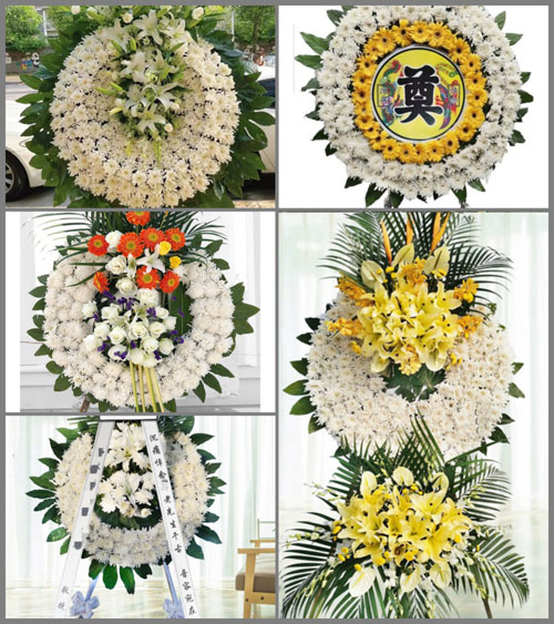 山东青岛莱西市马连庄镇上柳连庄村花圈速递